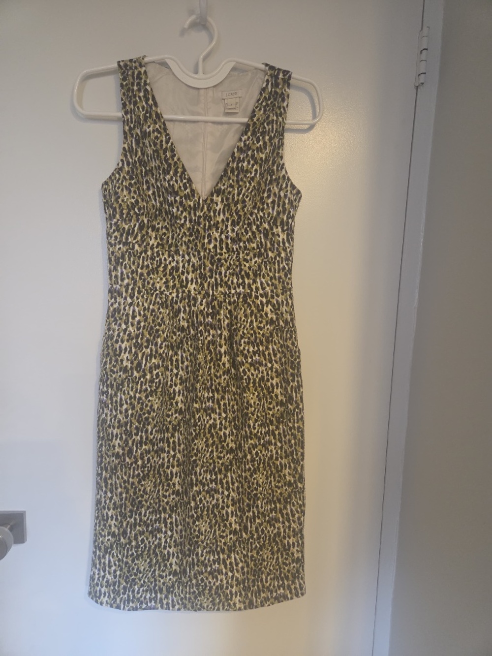 J. Crew Dress-Leopard Print V Neck Sleeveless